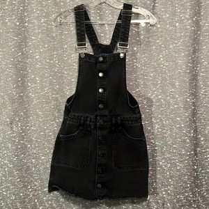 Small Black Jean Overall dress